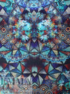 Dutch digital 'techno floral mosaic' knit panel Oeko-Tex cert.  2.25 yd