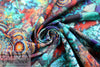 Dutch digital 'techno floral mosaic' knit Oeko-Tex cert.  1.4 yd