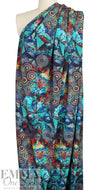 Dutch digital 'techno floral mosaic' knit Oeko-Tex cert.  1.5 yd
