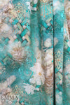 Dutch digital 'jeweled garden fantasy' knit Oeko-Tex cert.  2.25 yd