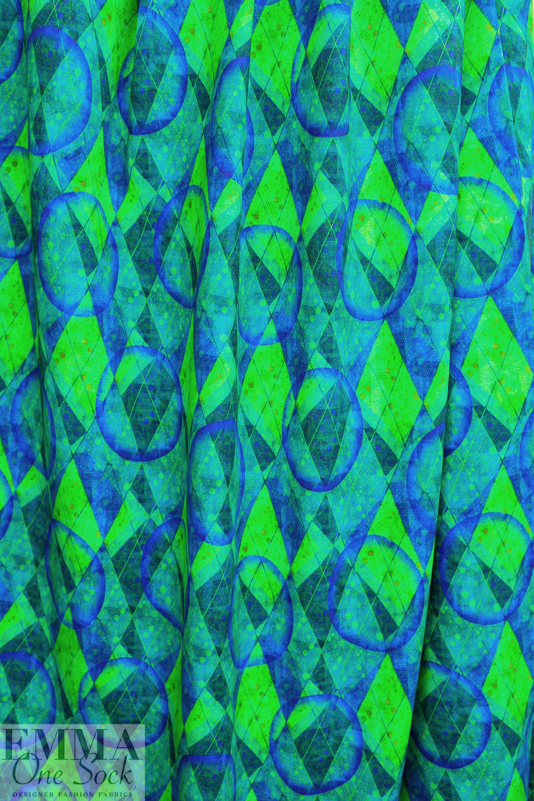Dutch digital 'argyle dream' knit Oeko-Tex cert.  1.25 yds
