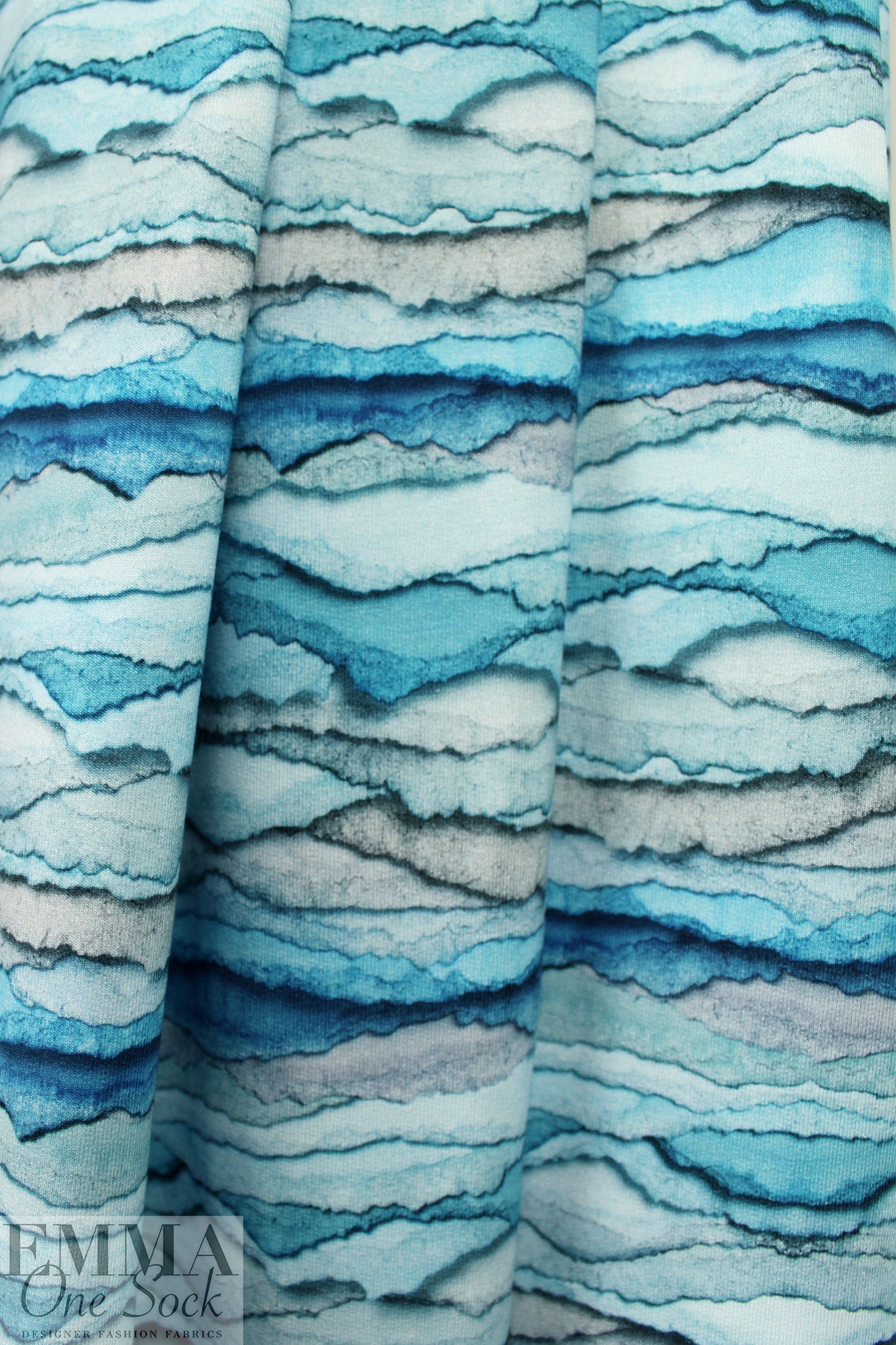 'infinite horizons' French terry knit - Oeko-Tex cert. 1.25 yds