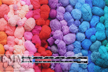 'knitter's rainbow' French terry knit - Oeko-Tex cert. .5 yds