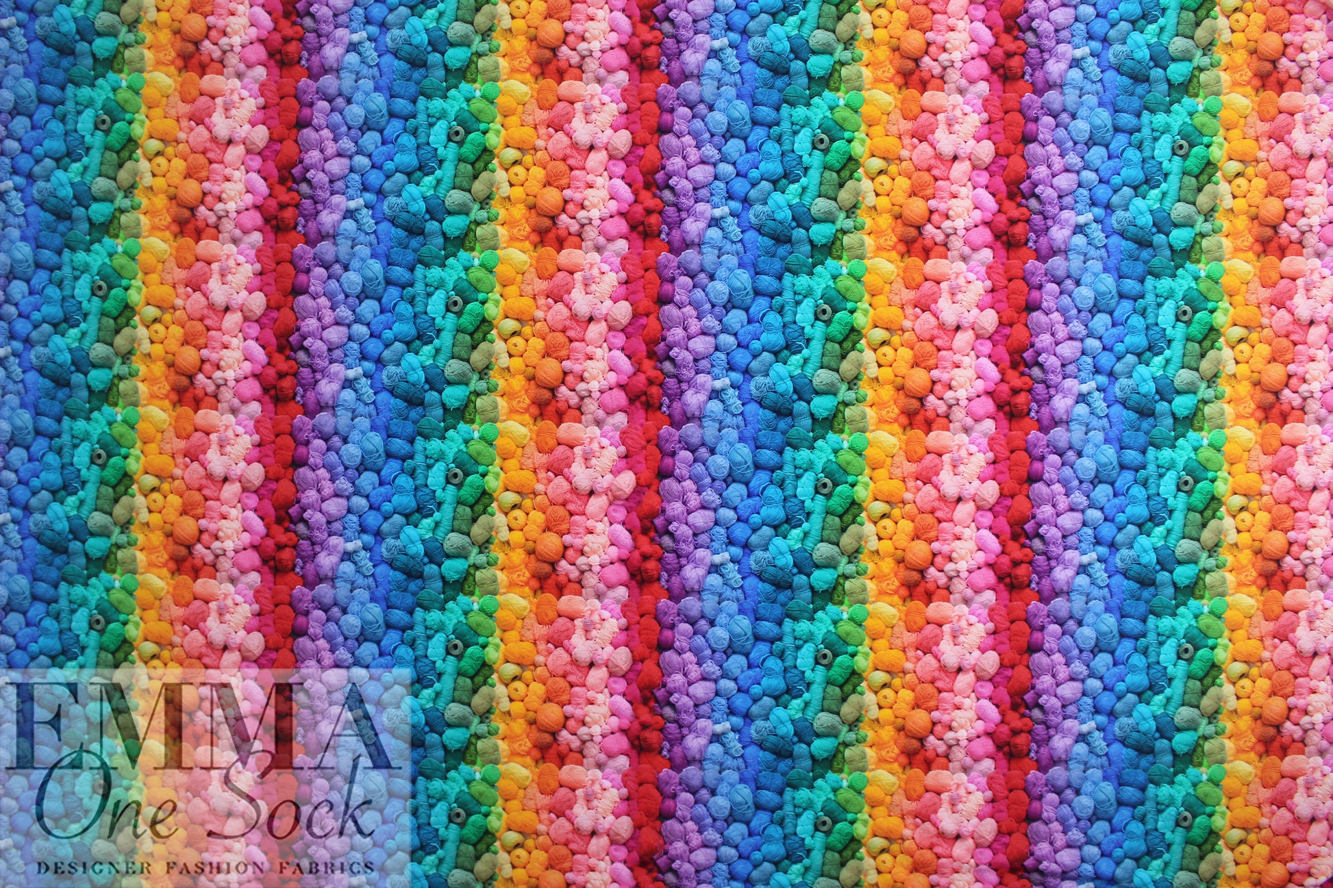 'knitter's rainbow' French terry knit - Oeko-Tex cert. .5 yds