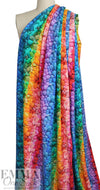 'knitter's rainbow' French terry knit - Oeko-Tex cert. .5 yds