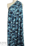 Dutch digital 'full moon' cotton knit Oeko-Tex cert. - teal/ice blue .5 yds