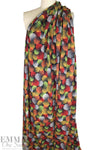 Dutch digital 'full moon' cotton knit Oeko-Tex cert. - crimson/dandelion .5 yds