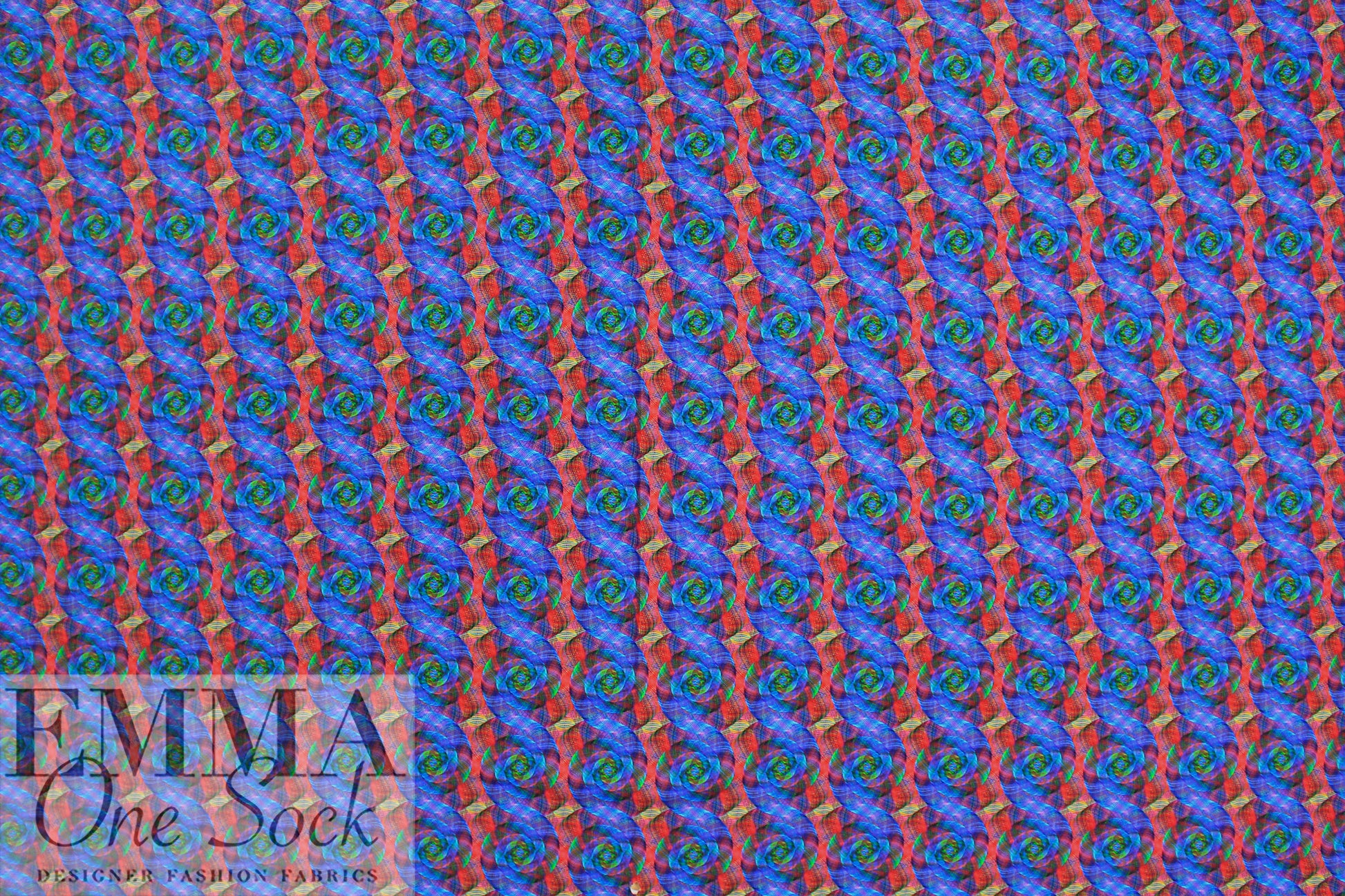 Dutch digital 'quantum spiral' knit Oeko-Tex cert.  1.66 yd