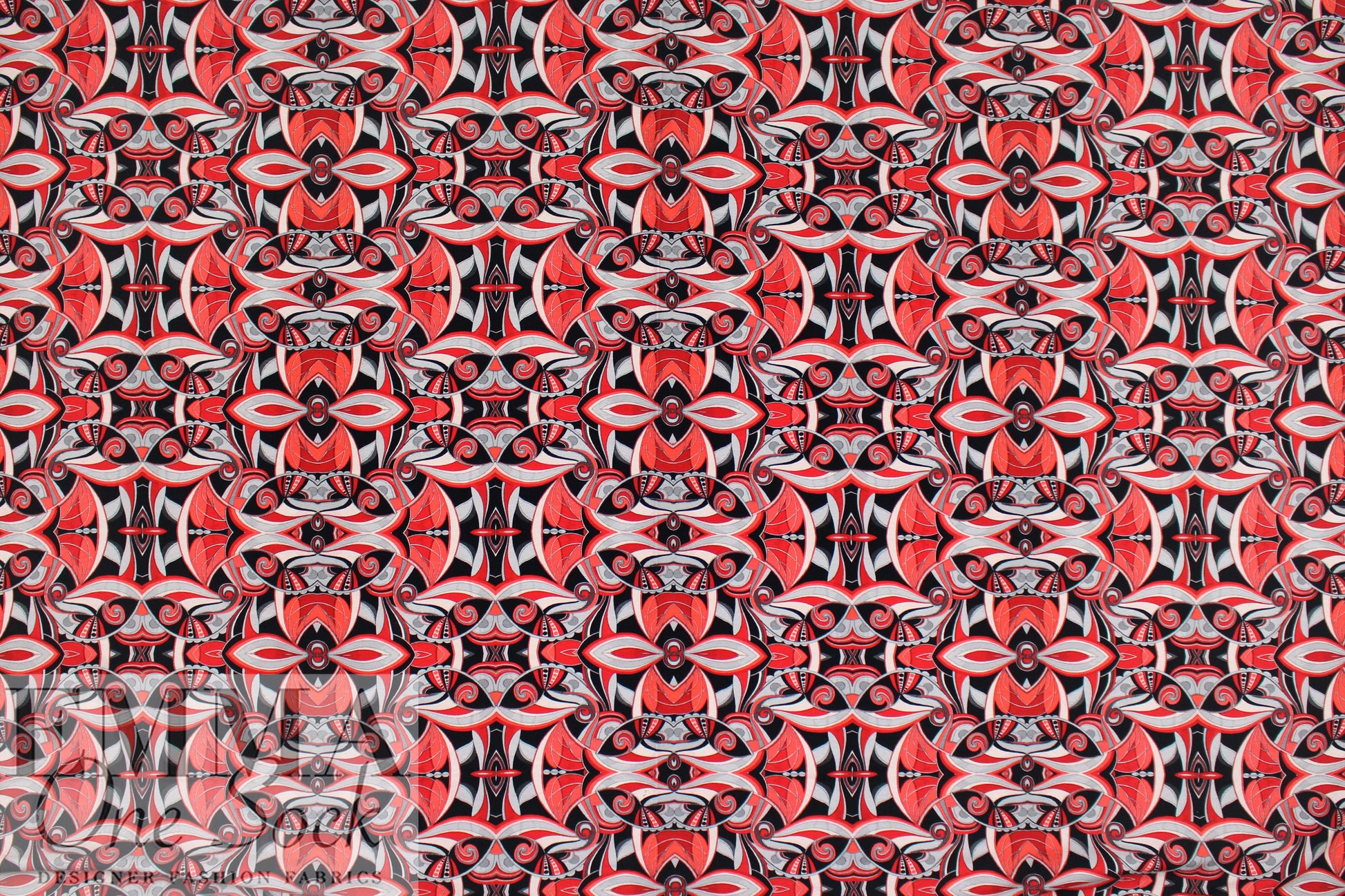 Dutch digital 'art deco kaleidoscope' cotton knit Oeko-Tex cert. 2.375 yds
