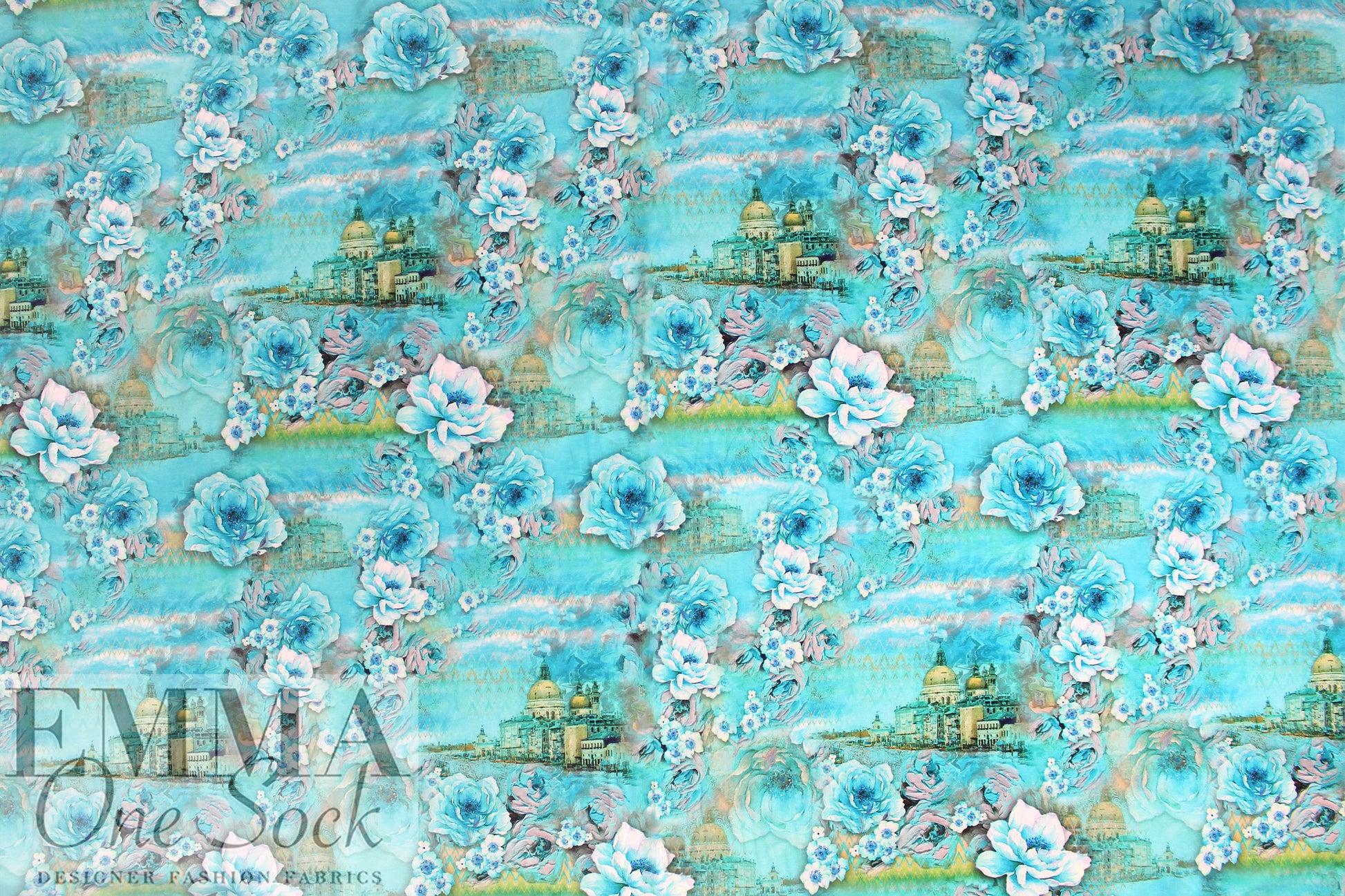 Dutch digital 'wanderlust' cotton knit Oeko-Tex cert. 1.625 yd