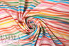 Dutch digital apricot stripe cotton knit Oeko-Tex cert. 1.625 yds