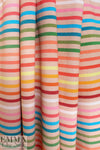 Dutch digital apricot stripe cotton knit Oeko-Tex cert. .75 yds