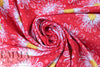 Dutch digital 'daisy shower' cotton knit Oeko-Tex cert. - crimson 1.375 yd