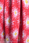 Dutch digital 'daisy shower' cotton knit Oeko-Tex cert. - crimson 1.375 yd