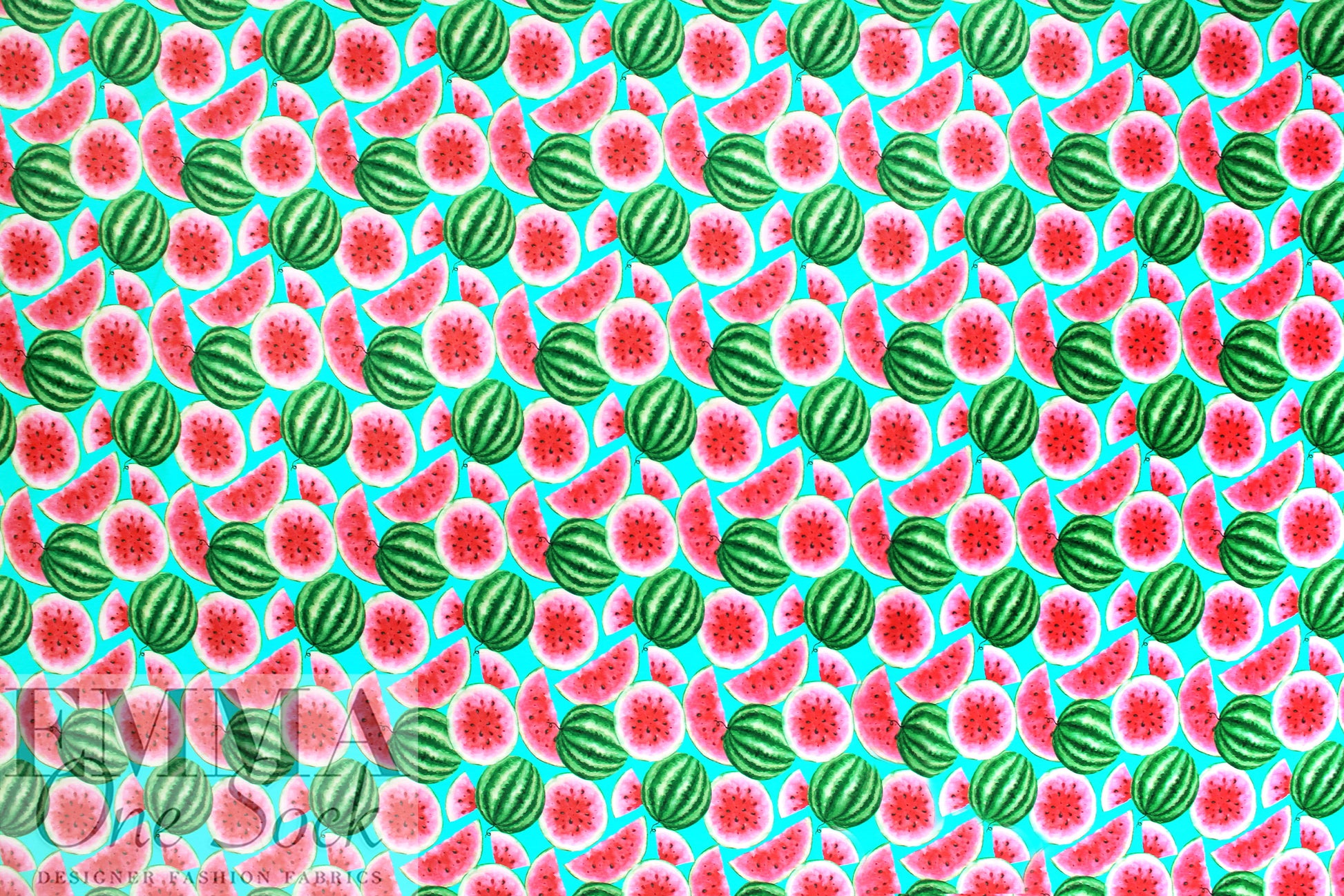 Dutch digital 'summer snack' cotton knit Oeko-Tex cert. 1.125 yd