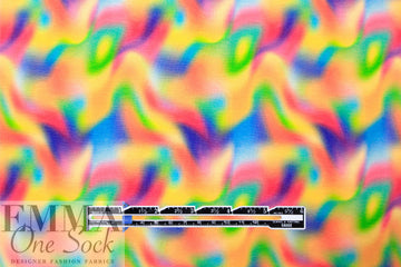 Dutch digital 'airbrushed whirl' cotton knit Oeko-Tex cert. 1.25 yds