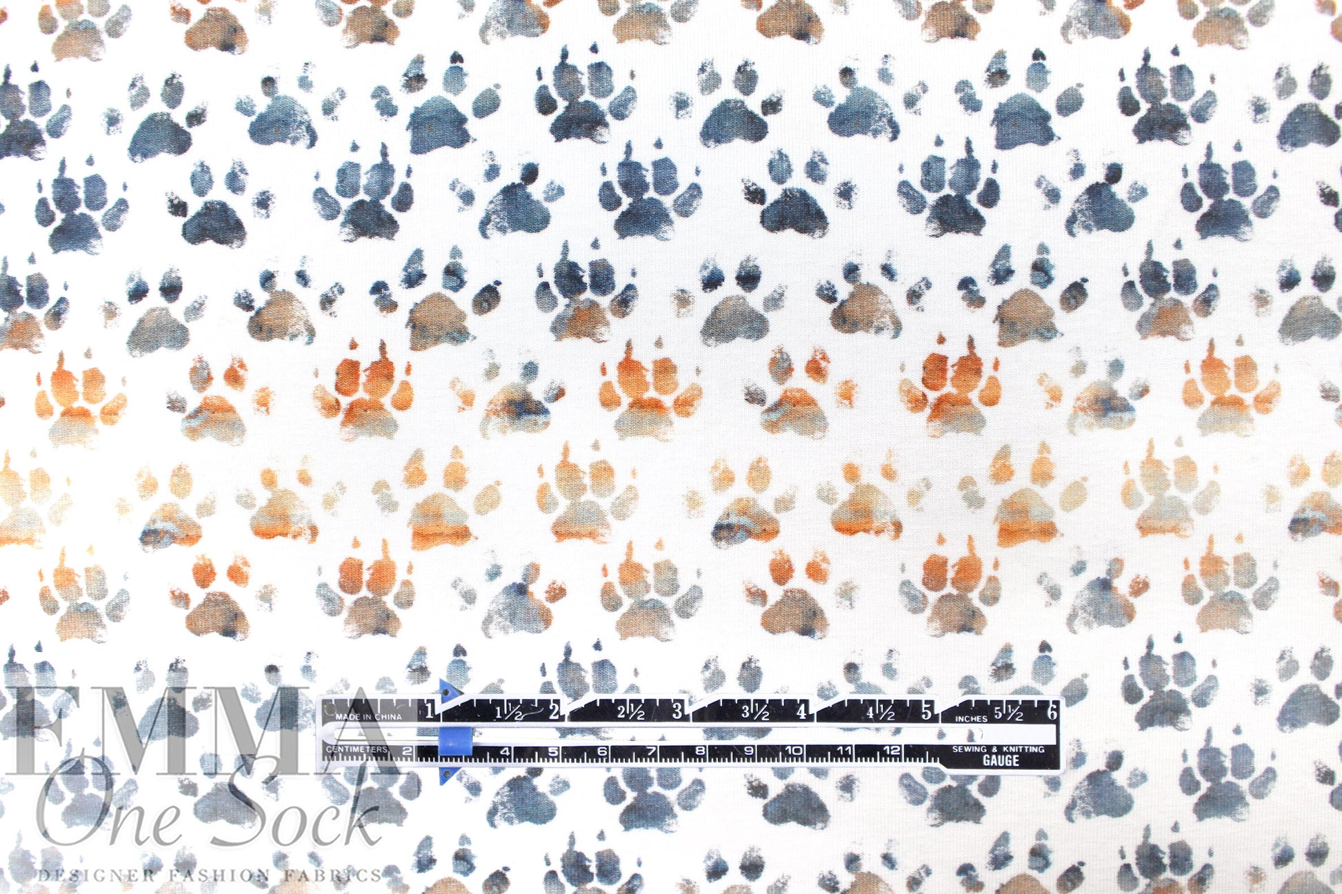 Dutch digital 'puppy paws' cotton knit Oeko-Tex cert.