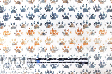 Dutch digital 'puppy paws' cotton knit Oeko-Tex cert. 1.5 yd