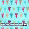Dutch digital 'lobster lineup' cotton knit Oeko-Tex cert. 1.25 yd