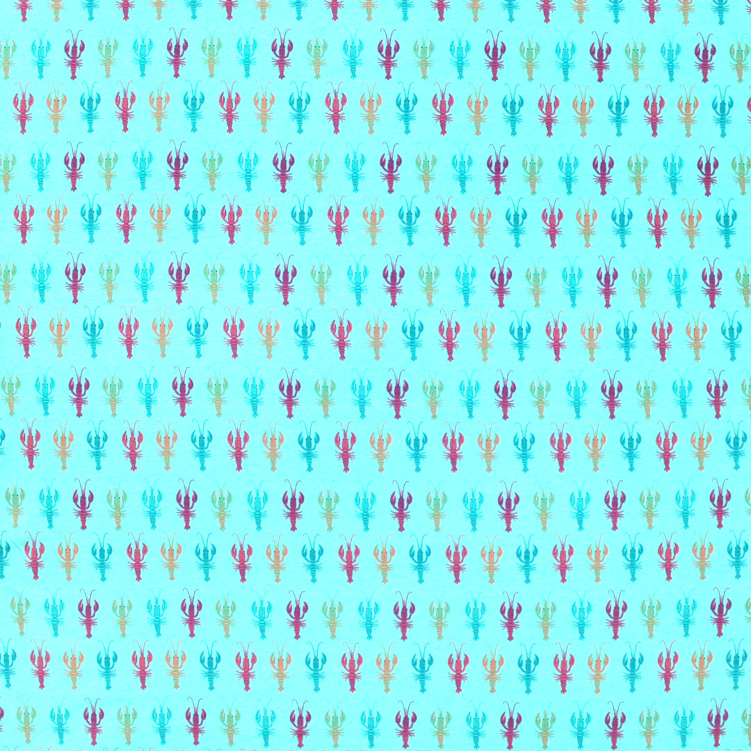 Dutch digital 'lobster lineup' cotton knit Oeko-Tex cert. 1.5 yd