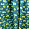Dutch digital 'happy camper' cotton knit Oeko-Tex cert. - basil/teal 1.125 yds