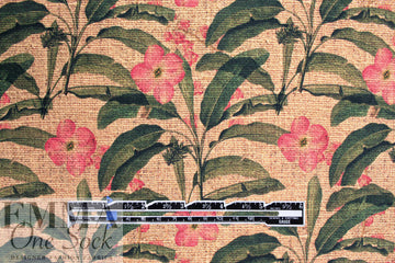 Dutch digital 'plumeria paradise' cotton knit Oeko-Tex cert. 1.25 yds
