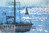 Dutch digital 'out to sea' cotton/spandex knit panel 2.375 yd - 1 Panel