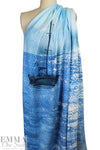 Dutch digital 'out to sea' cotton/spandex knit panel 2.375 yd - 1 Panel