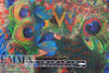 Dutch digital 'peacock plume' VISCOSE knit Oeko-Tex cert. .625 yds