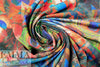 Dutch digital 'peacock plume' VISCOSE knit Oeko-Tex cert. .625 yds