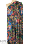 Dutch digital 'peacock plume' VISCOSE knit Oeko-Tex cert. .75 yds