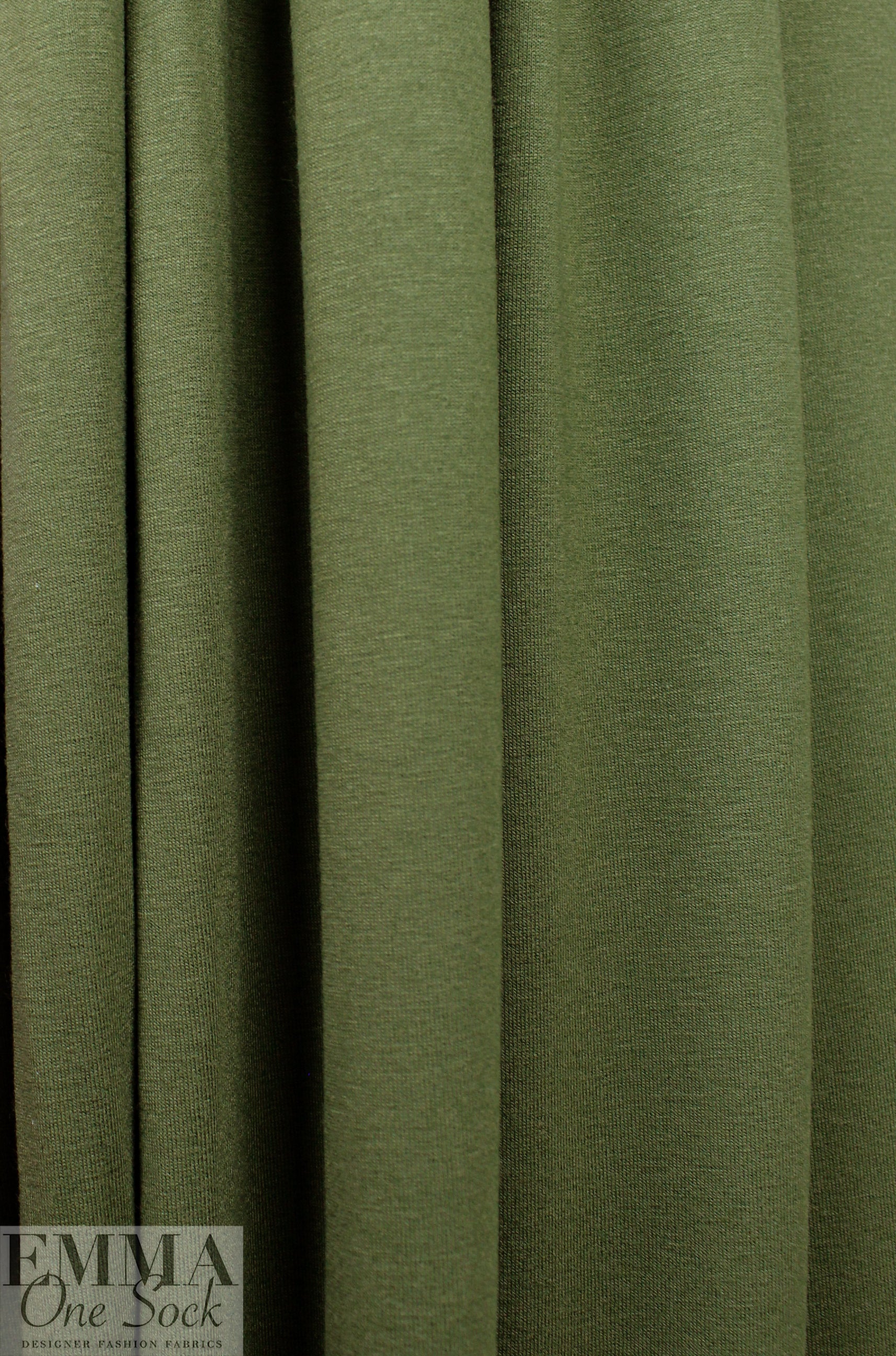 olive leaf Oeko-Tex viscose/spandex 4-way jersey  1.375 yd