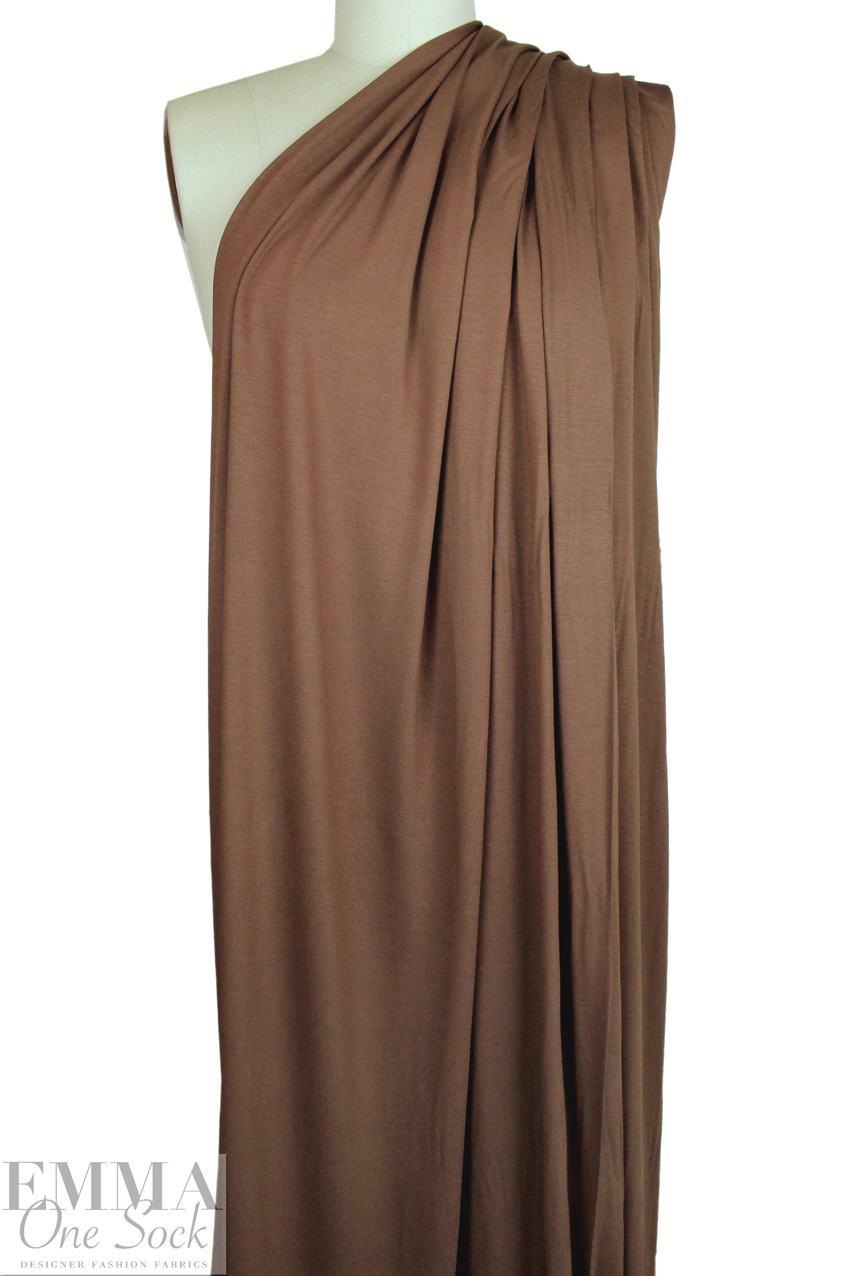 cocoa Oeko-Tex viscose/spandex 4-way jersey  1.875 yd