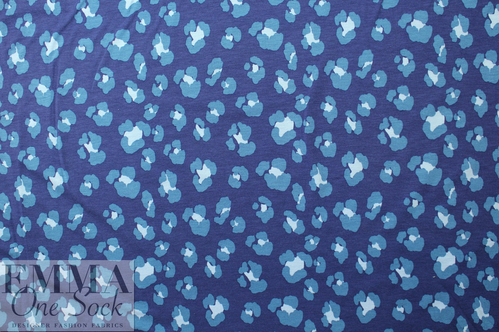 Dutch Oeko-tex 'denim jungle' viscose/spandex knit 1.25 yds
