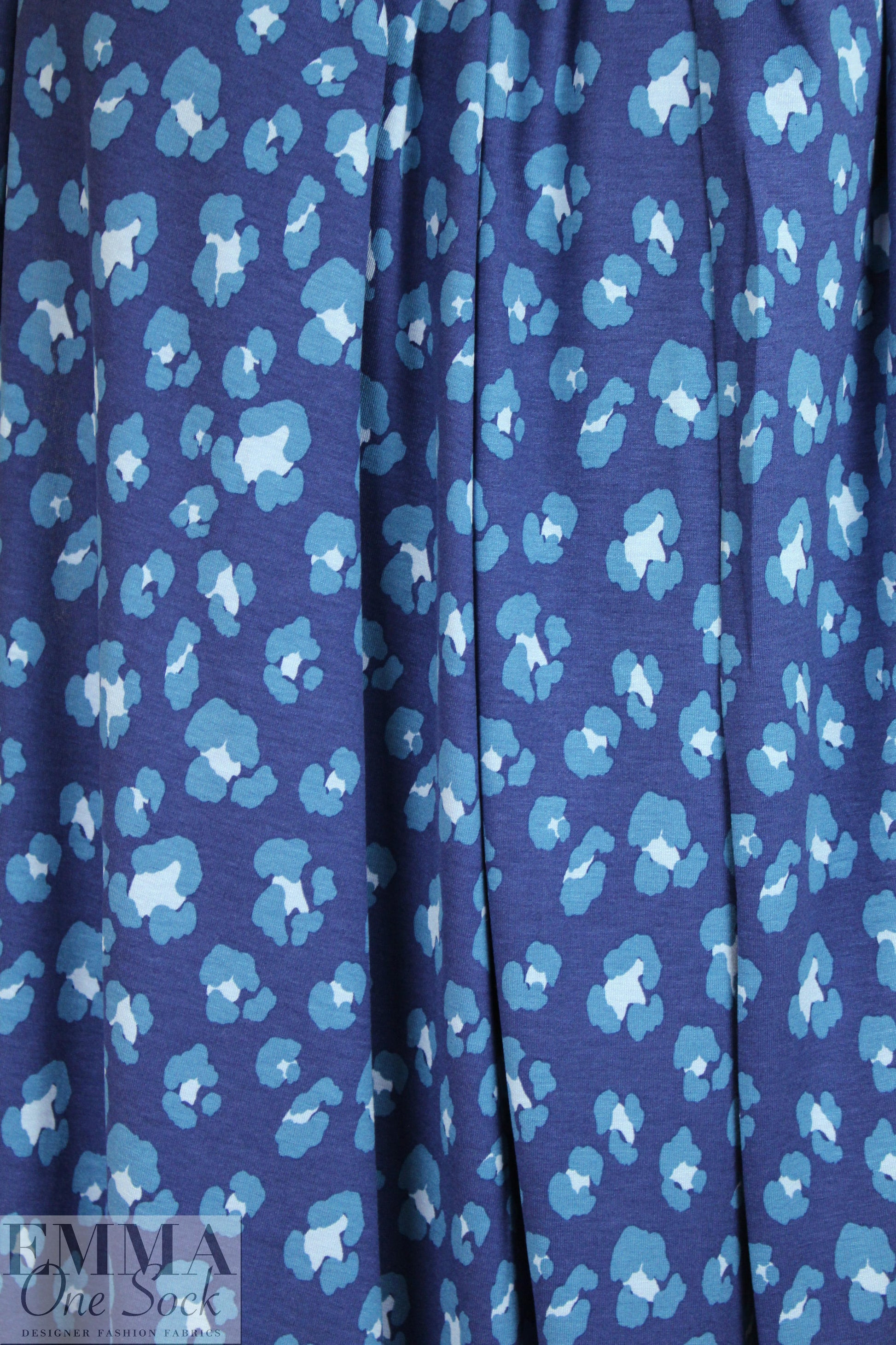 Dutch Oeko-tex 'denim jungle' viscose/spandex knit