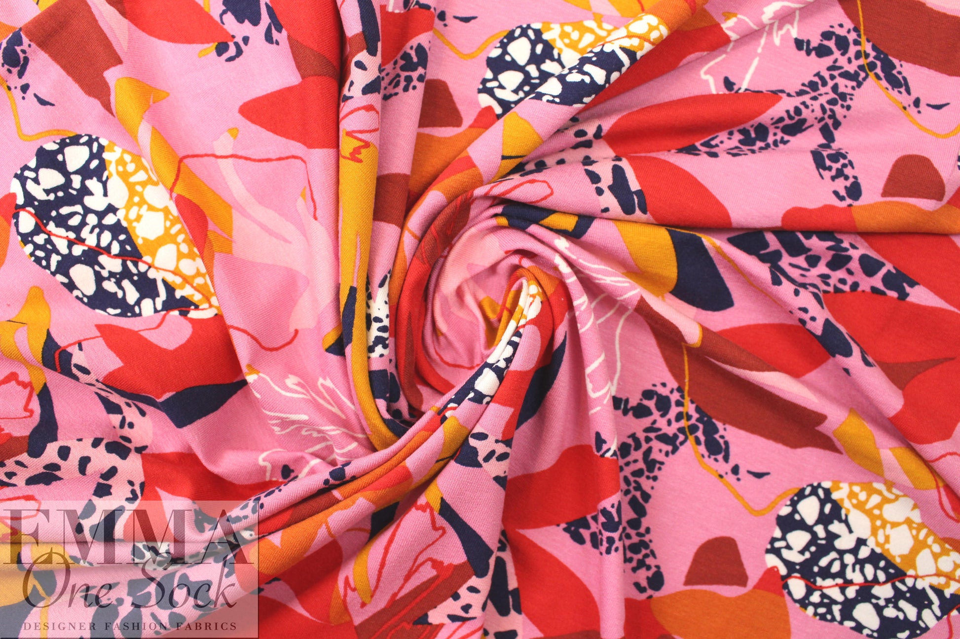Dutch Oeko-tex 'botanical abstract' viscose/spandex knit