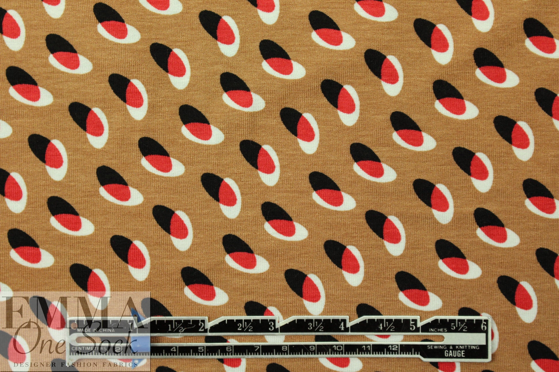 Dutch Oeko-tex 'shadow dots' viscose/spandex knit