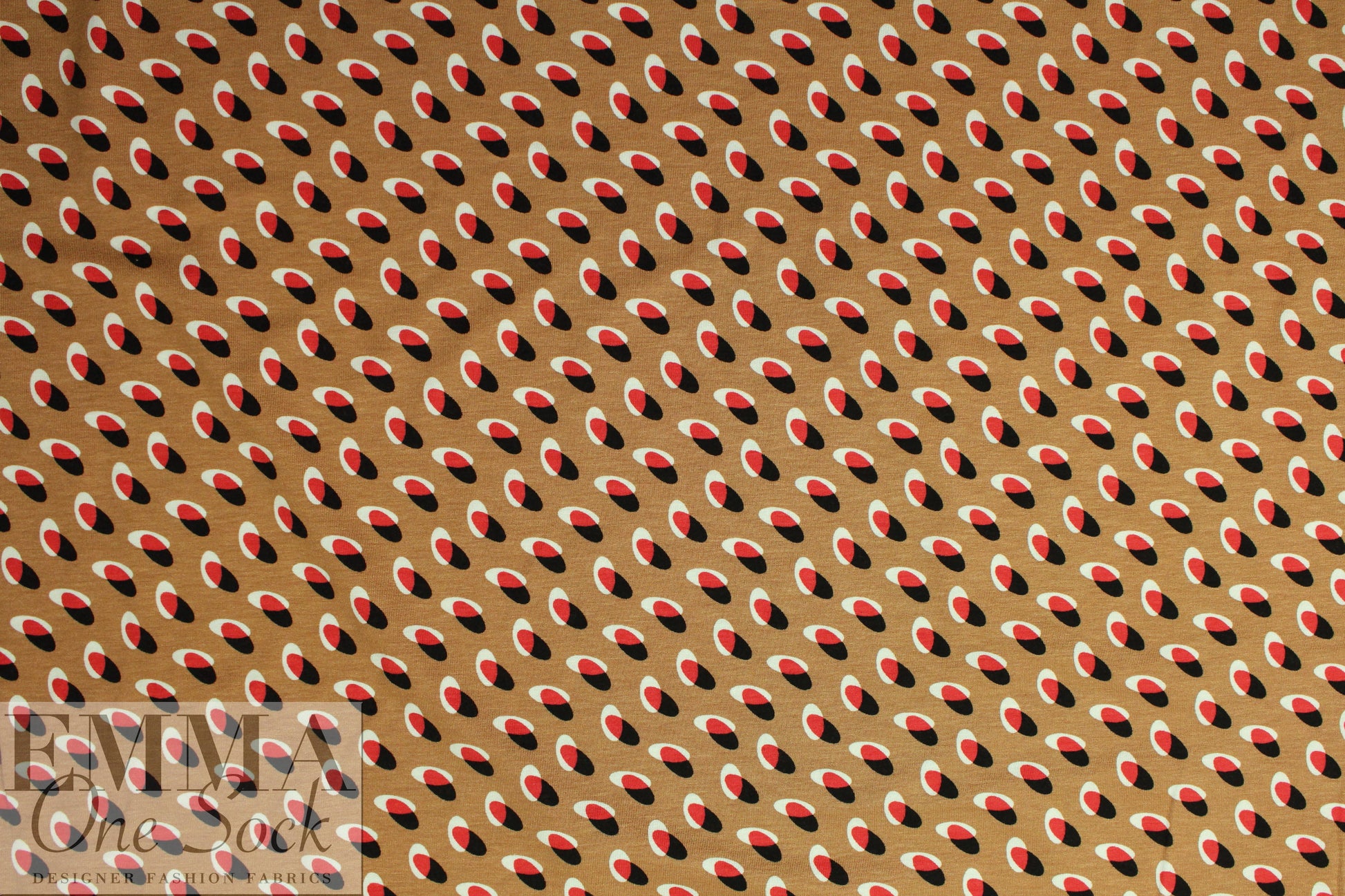 Dutch Oeko-tex 'shadow dots' viscose/spandex knit