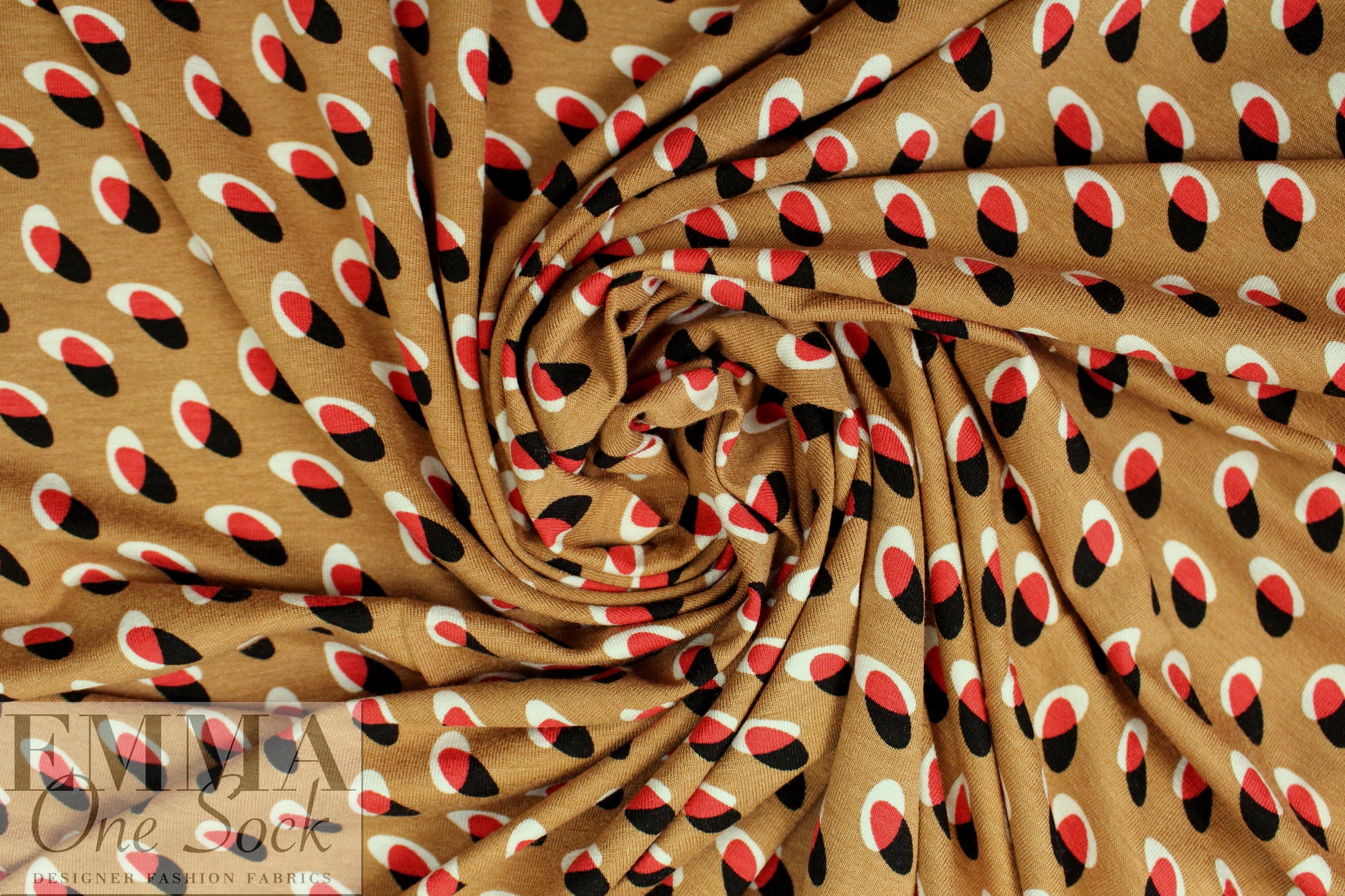 Dutch Oeko-tex 'shadow dots' viscose/spandex knit