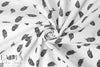 Dutch digital feathers cotton poplin - black on white 1.75 yds