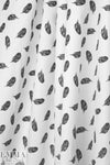 Dutch digital feathers cotton poplin - black on white 1.375 yds