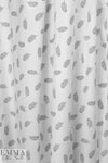Dutch digital feathers cotton poplin - gray on white 2.5 yds