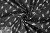 Dutch digital feathers cotton poplin - white on black 1.625 yd