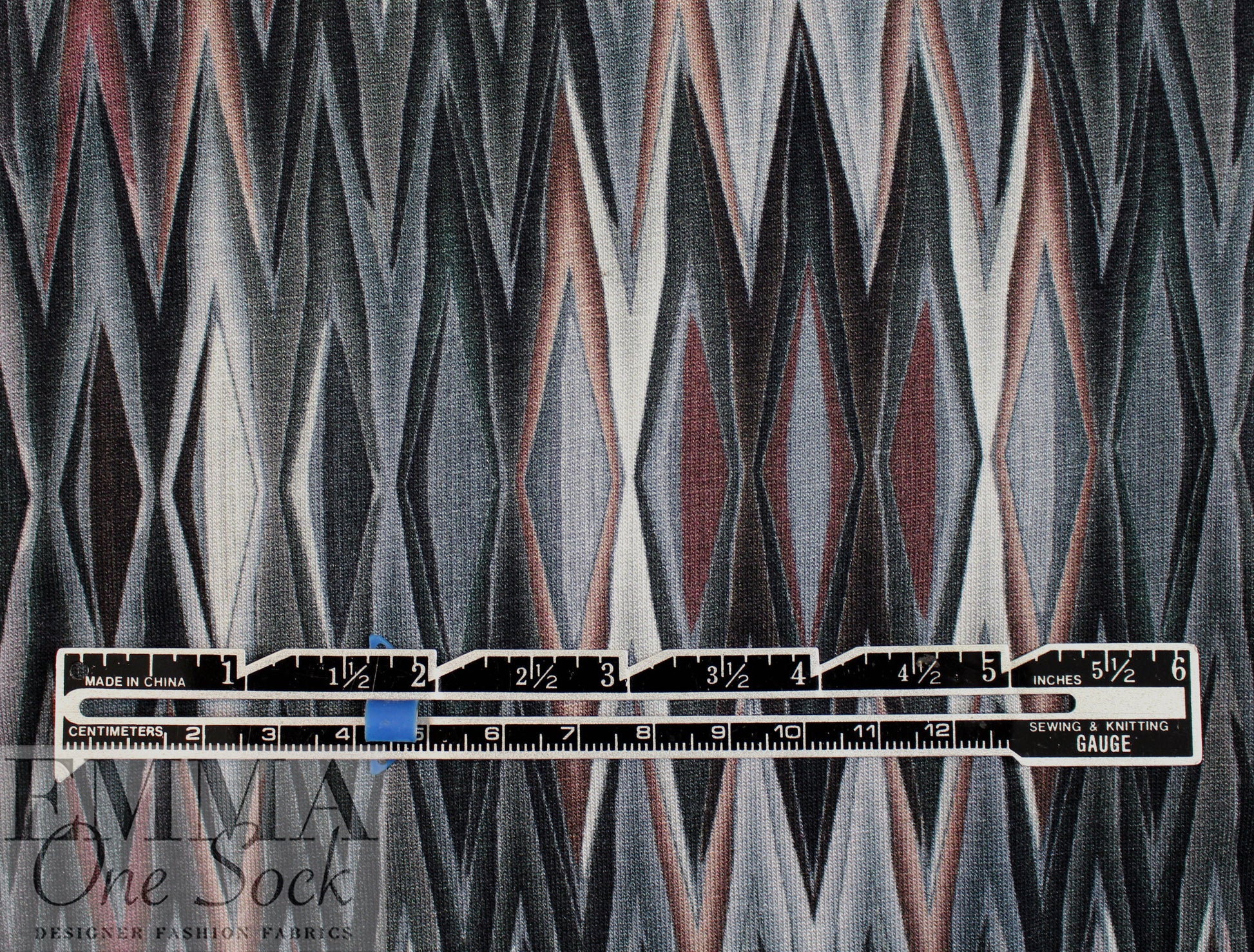 Dutch digital 'missoniesque' vis/span knit Oeko-Tex certified 1.66 yd