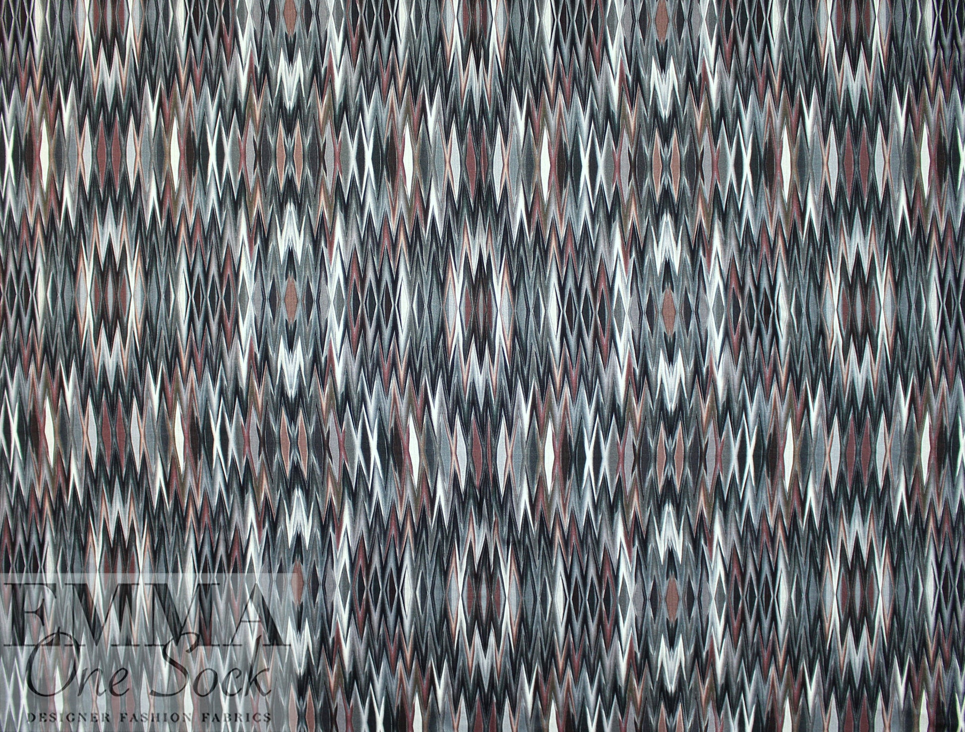 Dutch digital 'missoniesque' vis/span knit Oeko-Tex certified 1.875 yds