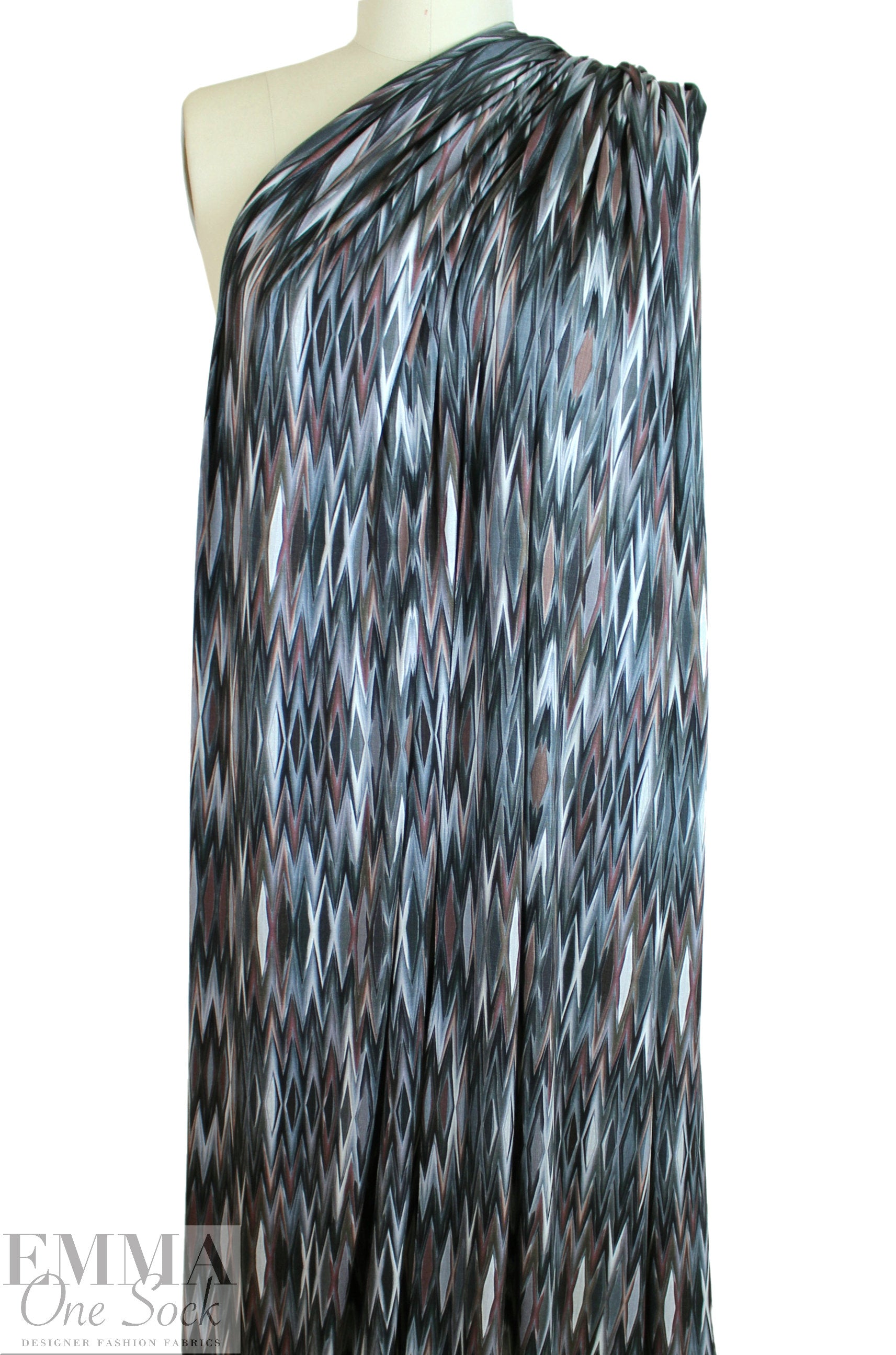 Dutch digital 'missoniesque' vis/span knit Oeko-Tex certified .5 yds