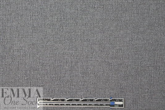 Italian medium gray vertical stretch double boucle'