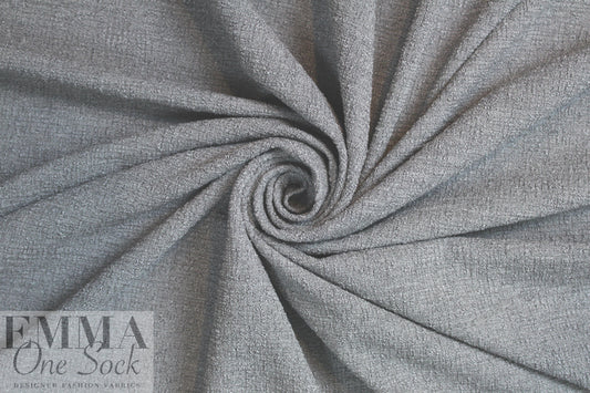 Italian medium gray vertical stretch double boucle'