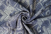 'circuit breaker' graphic stretch brocade - navy/white