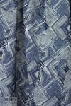 'circuit breaker' graphic stretch brocade - navy/white